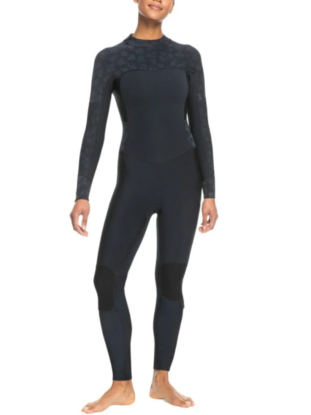 Roxy Swell Series 4/3mm Back-Zip Wetsuit - Black - Size 2